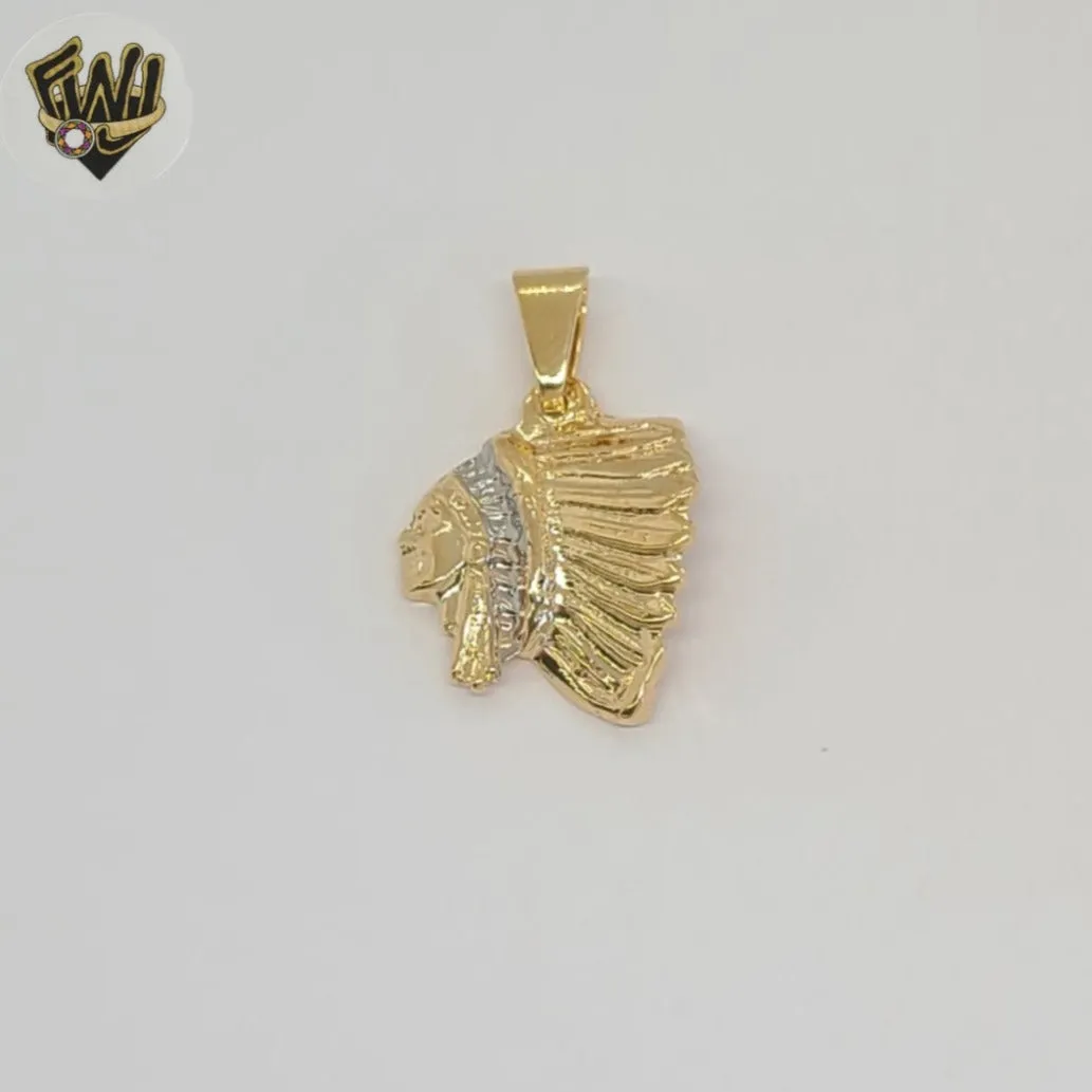 (1-2131) Gold Laminate -Indian Chief Pendants - BGF