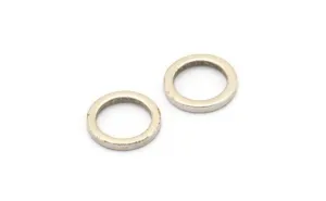 12mm Circle Connectors - 12 Antique Silver Plated Brass Circle Connectors (12x1.5mm) N0440