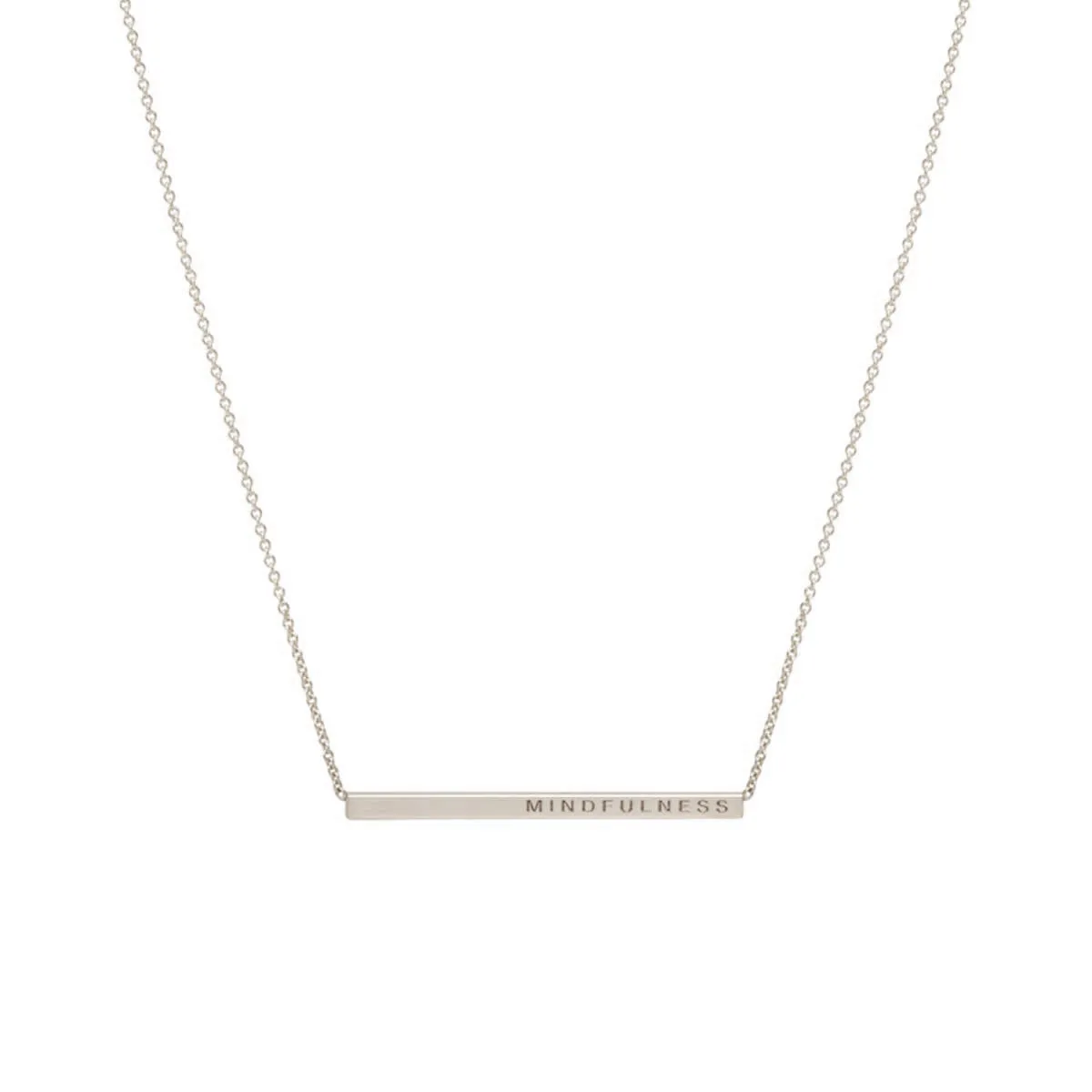 14k Engraved Thin ID Bar Necklace with Diamond