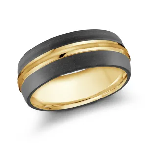 14K Yellow Gold Ring from the Noir Collection by Malo - MRDA-026-8Y