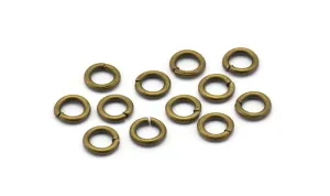 6mm Jump Ring - 500 Antique Brass Round Jump Ring Connectors Findings (6x1.2mm) R-05 A0329