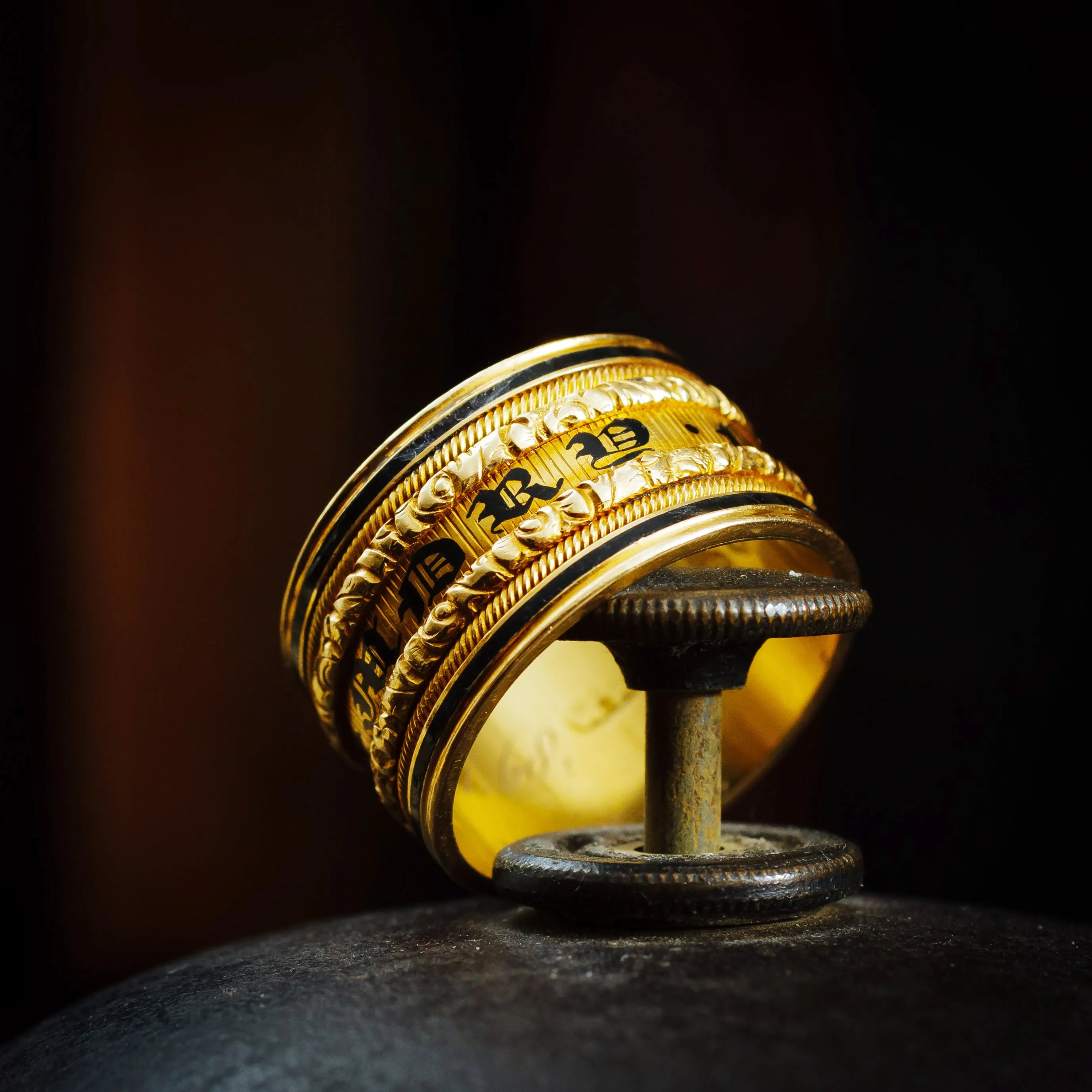 Adored Antique Georgian Date 1828 Mourning Ring