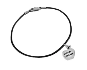 Black Cord Special Teacher Bracelets