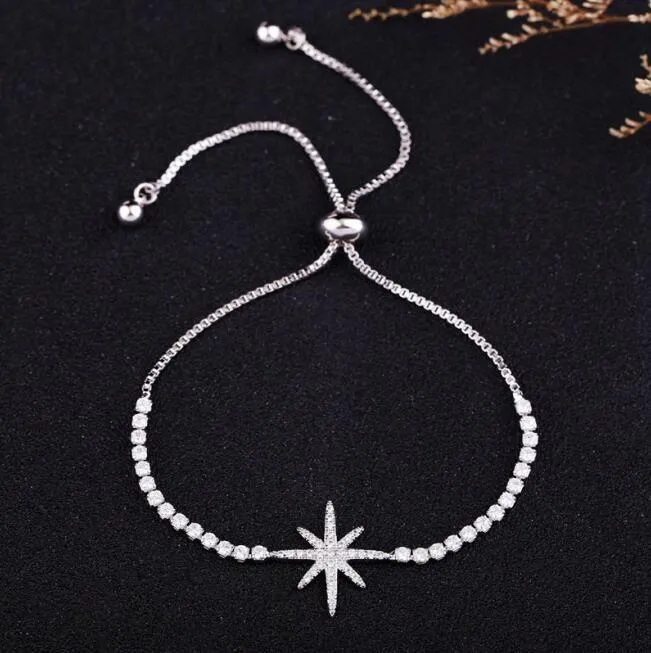 Bracelet Charm Jewelry Trendy Crystal Star Simple Elegant Adjustable Bracelet 2021