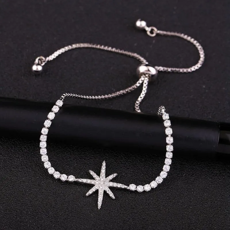 Bracelet Charm Jewelry Trendy Crystal Star Simple Elegant Adjustable Bracelet 2021