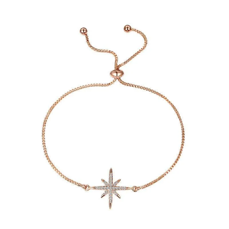 Bracelet Charm Jewelry Trendy Crystal Star Simple Elegant Adjustable Bracelet 2021