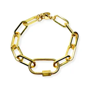 Carabiner Clasp Paperclip Bracelet