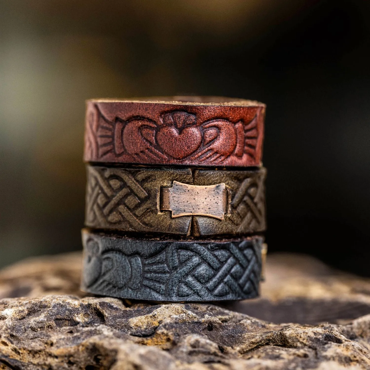 Claddagh Leather Ring | Chicago Tan