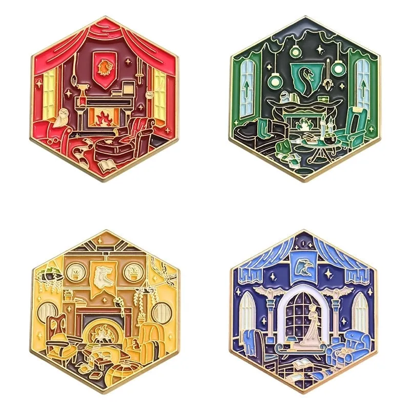 Classical Vintage Style Pin Geometric Zinc Alloy Plating Unisex Brooches