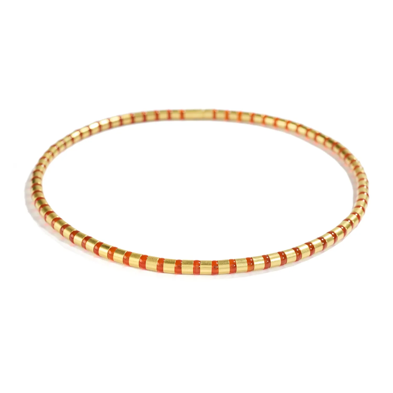 Cleopatra Gold Collier~5mm Carnelian