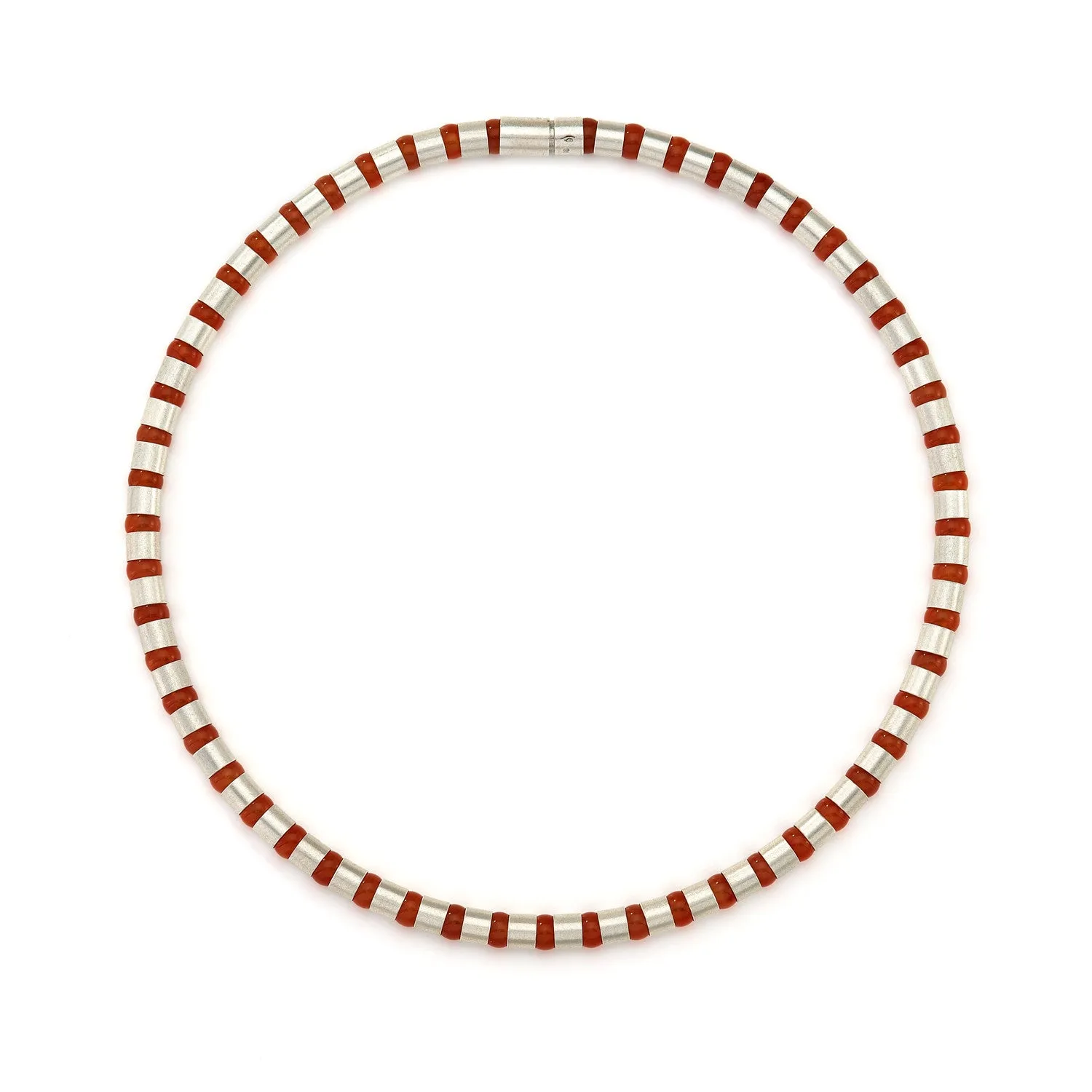 Cleopatra Sterling Silver Collier~6mm Carnelian