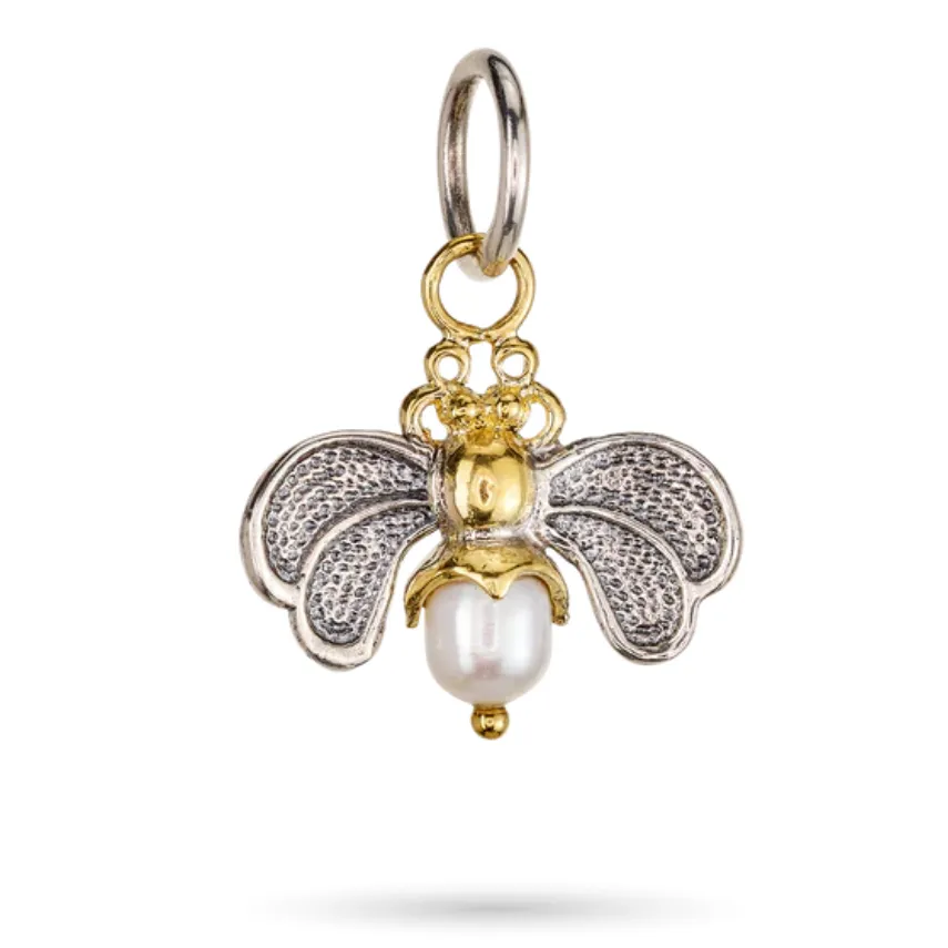 Crystal Honeypearl Bee Charm