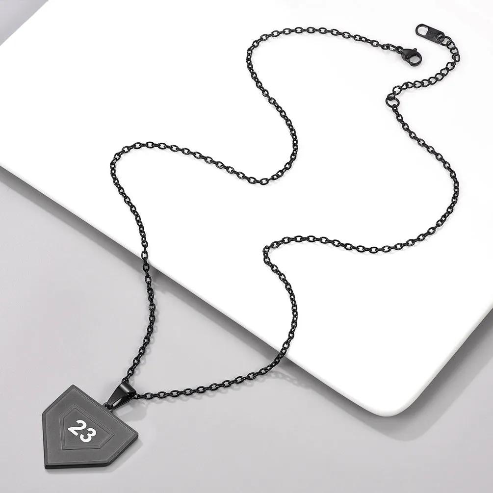 Custom Number Baseball Softball Necklace For Boys