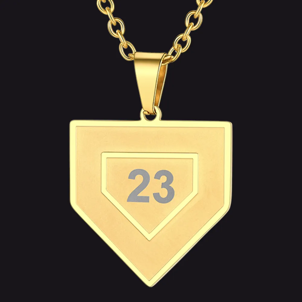 Custom Number Baseball Softball Necklace For Boys