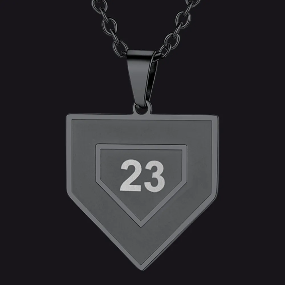 Custom Number Baseball Softball Necklace For Boys