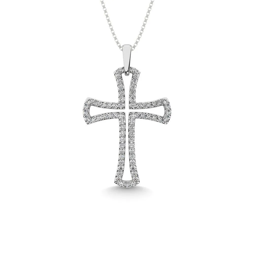 Diamond 1/4 Ct.Tw. Cross Pendant in 10K White Gold