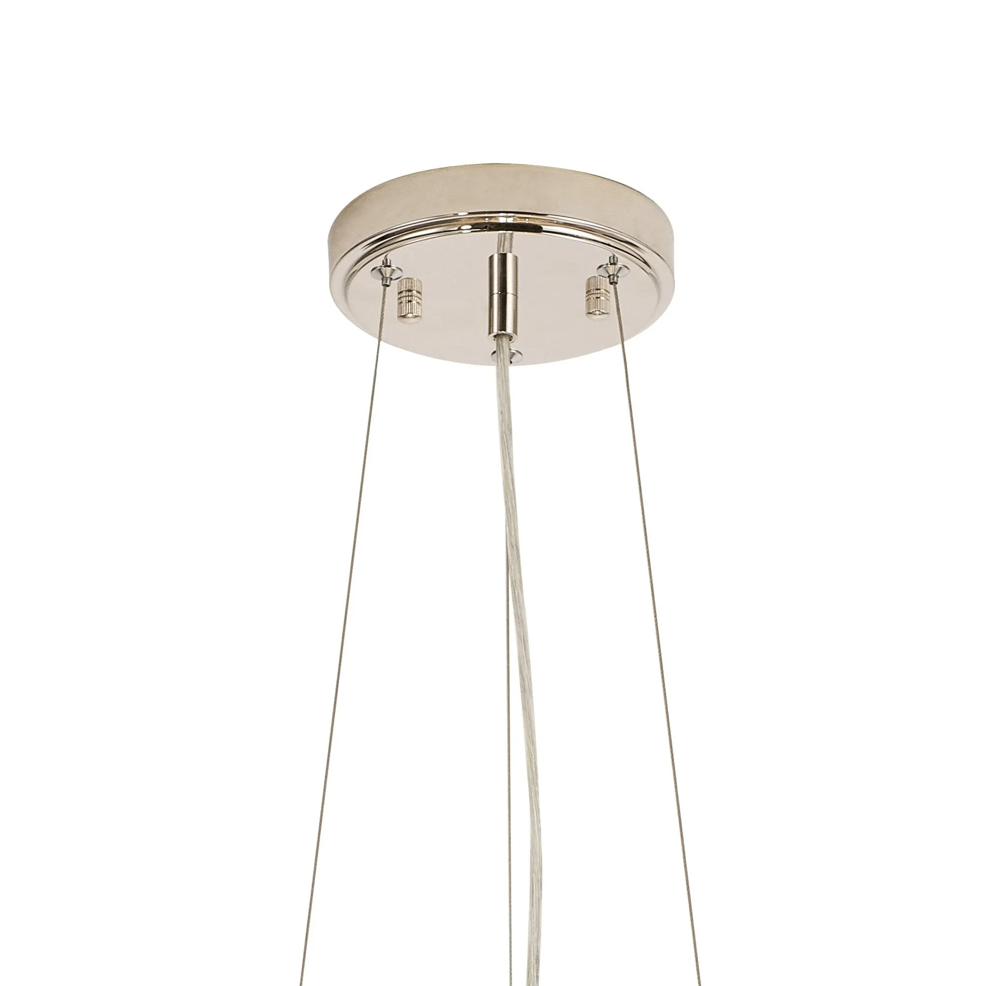 Diyas IL32882 Wisteria Round Pendant 7 Light E14 Polished Nickel / Crystal