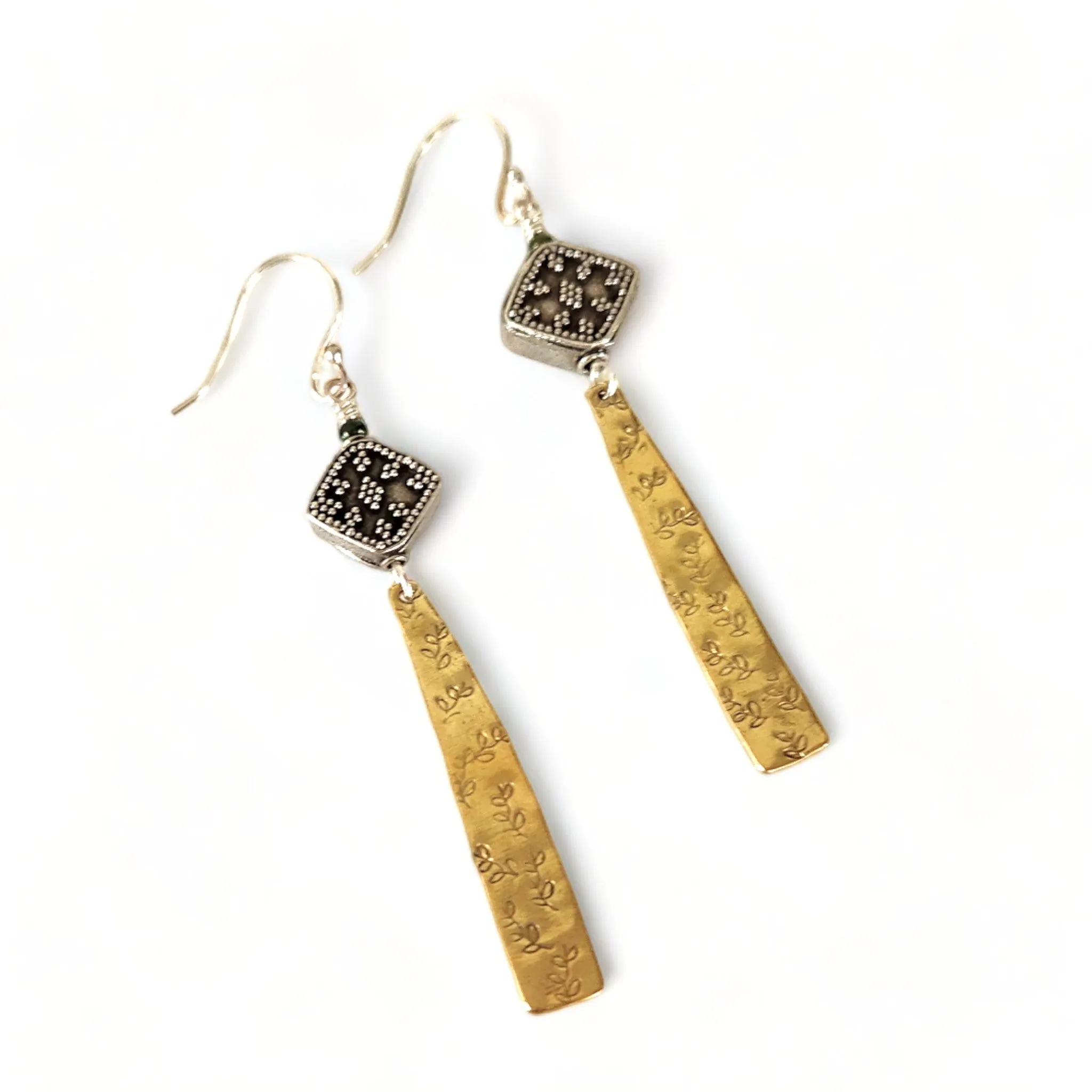 Dual Metals Statement Earrings