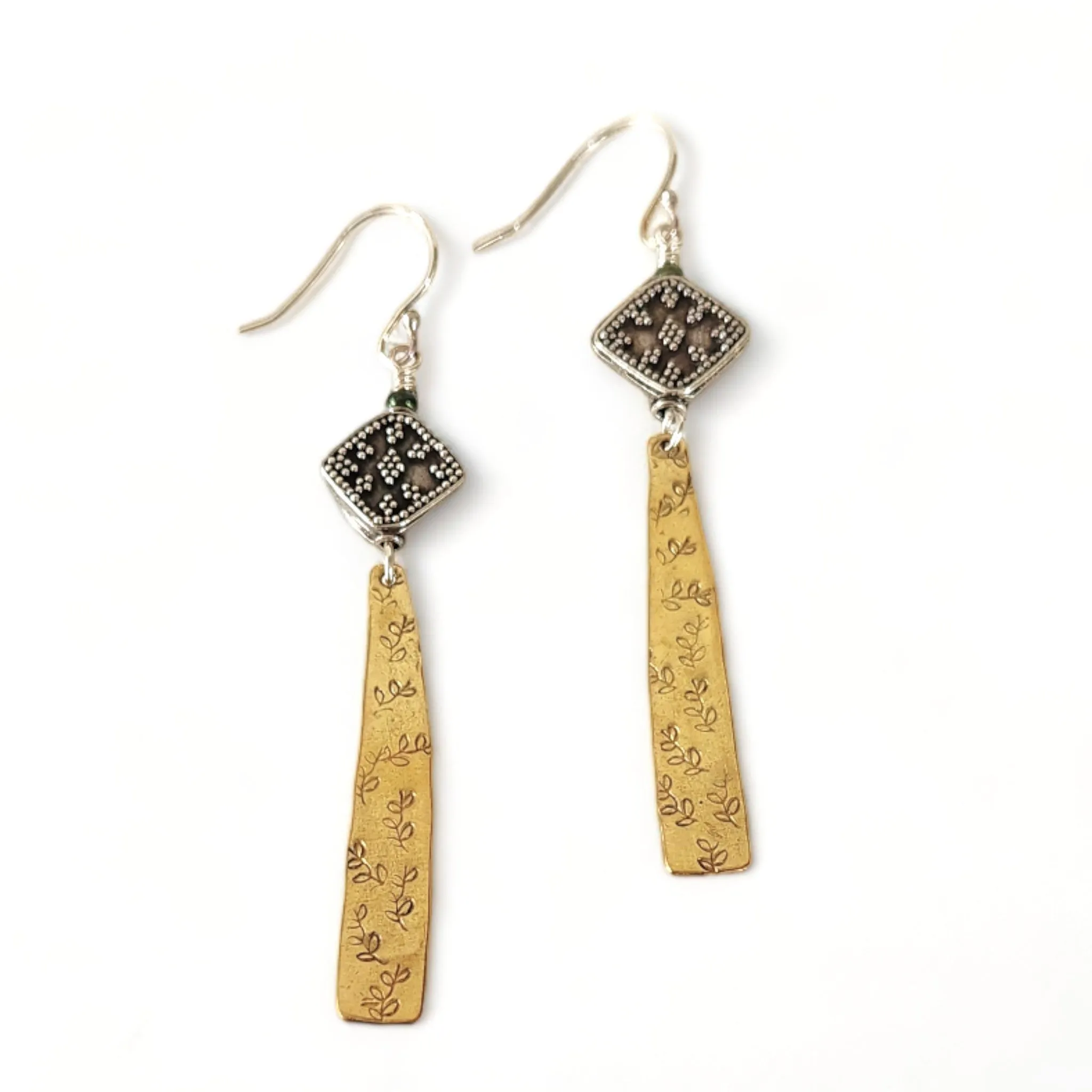 Dual Metals Statement Earrings