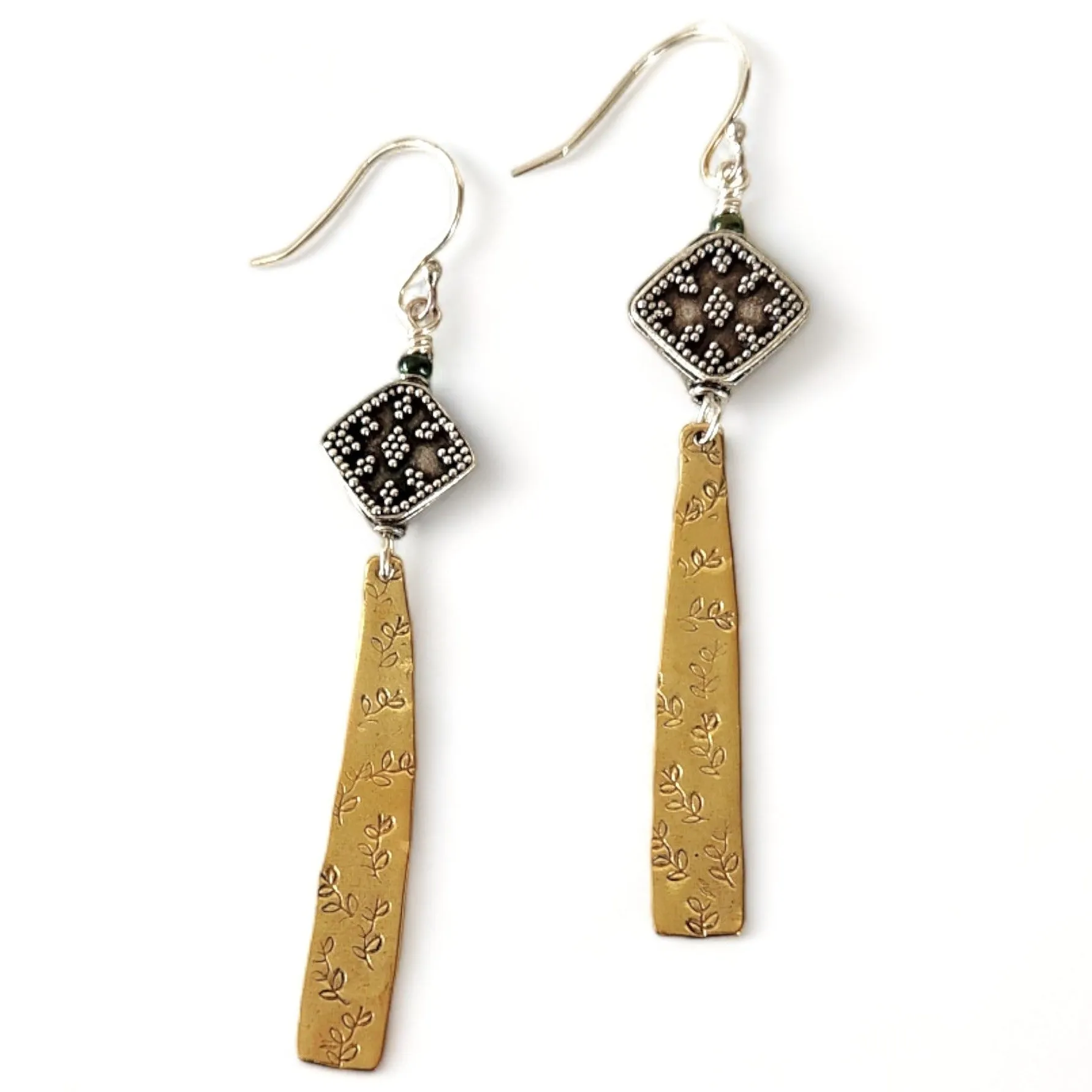 Dual Metals Statement Earrings