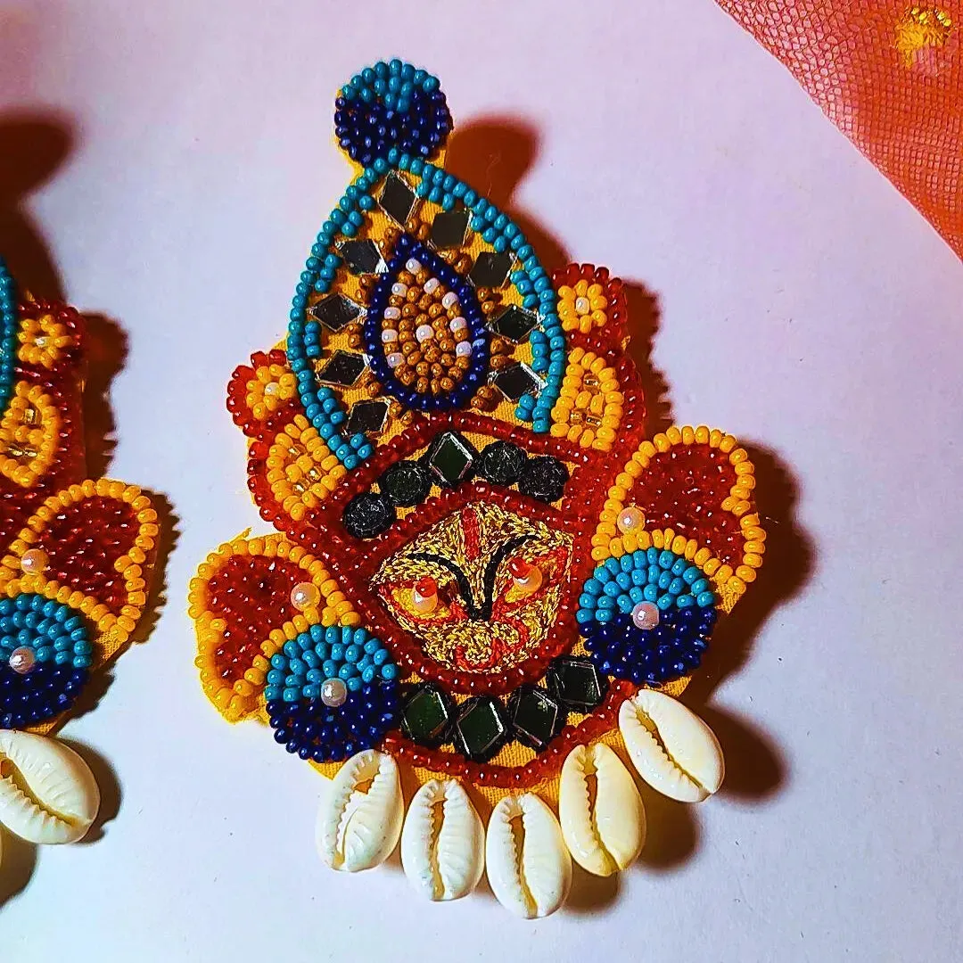 Durga Maa handmade Earrings