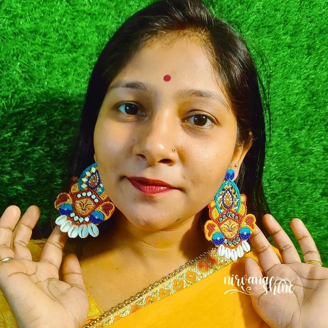 Durga Maa handmade Earrings