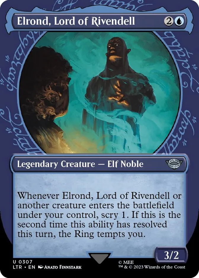 Elrond, Lord of Rivendell (LTR-307) - The Lord of the Rings: Tales of Middle-earth: (Showcase) (Borderless) [Uncommon]