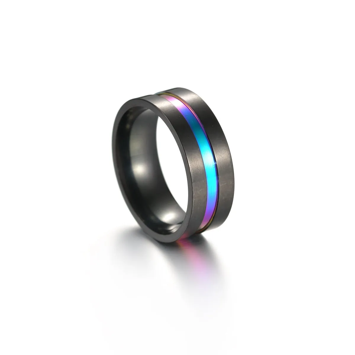 European and American Titanium Steel Rings Wholesale for Men - Cross Border Supply of Black Color Rings