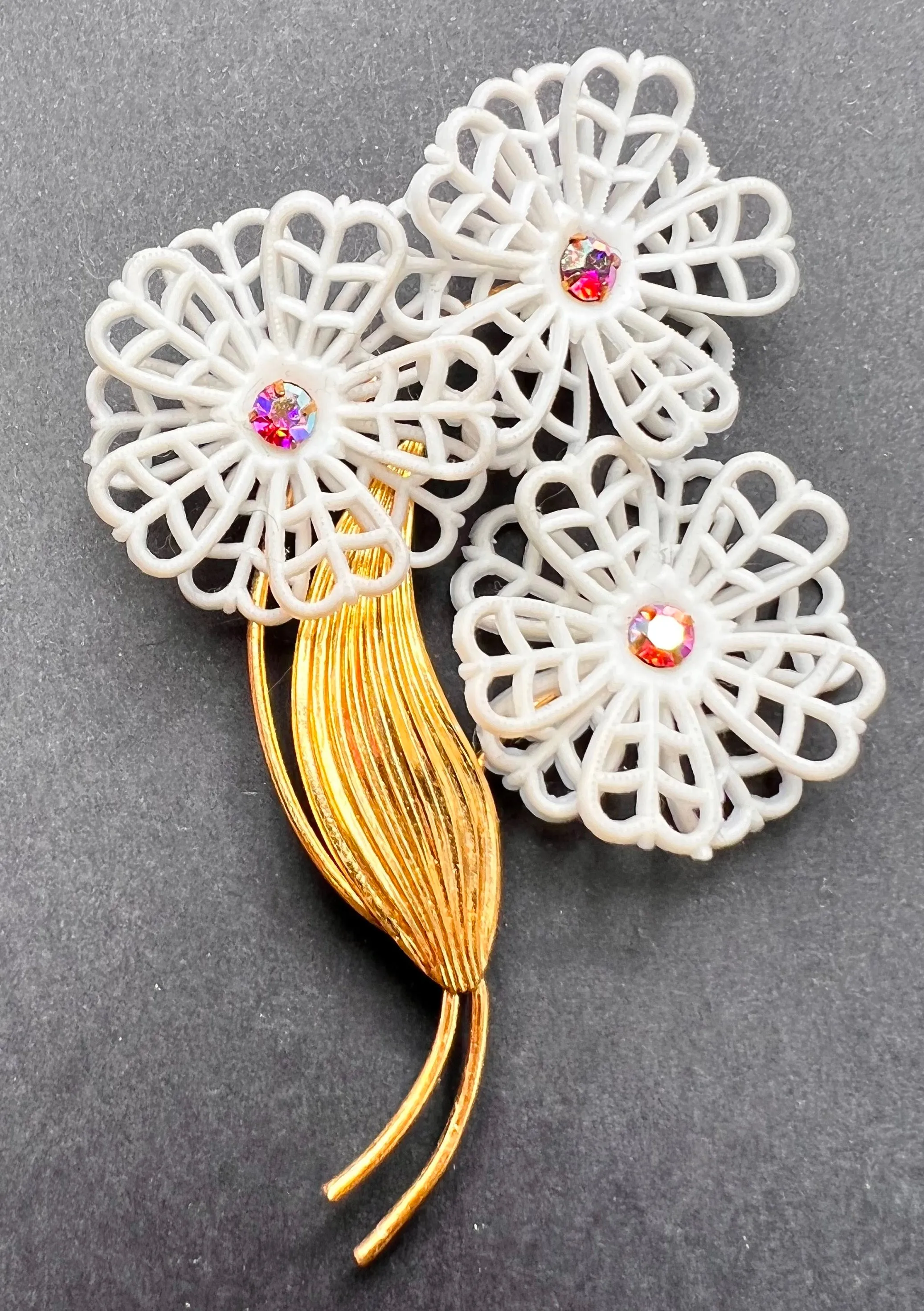 Exuberant Vintage Flower Brooches