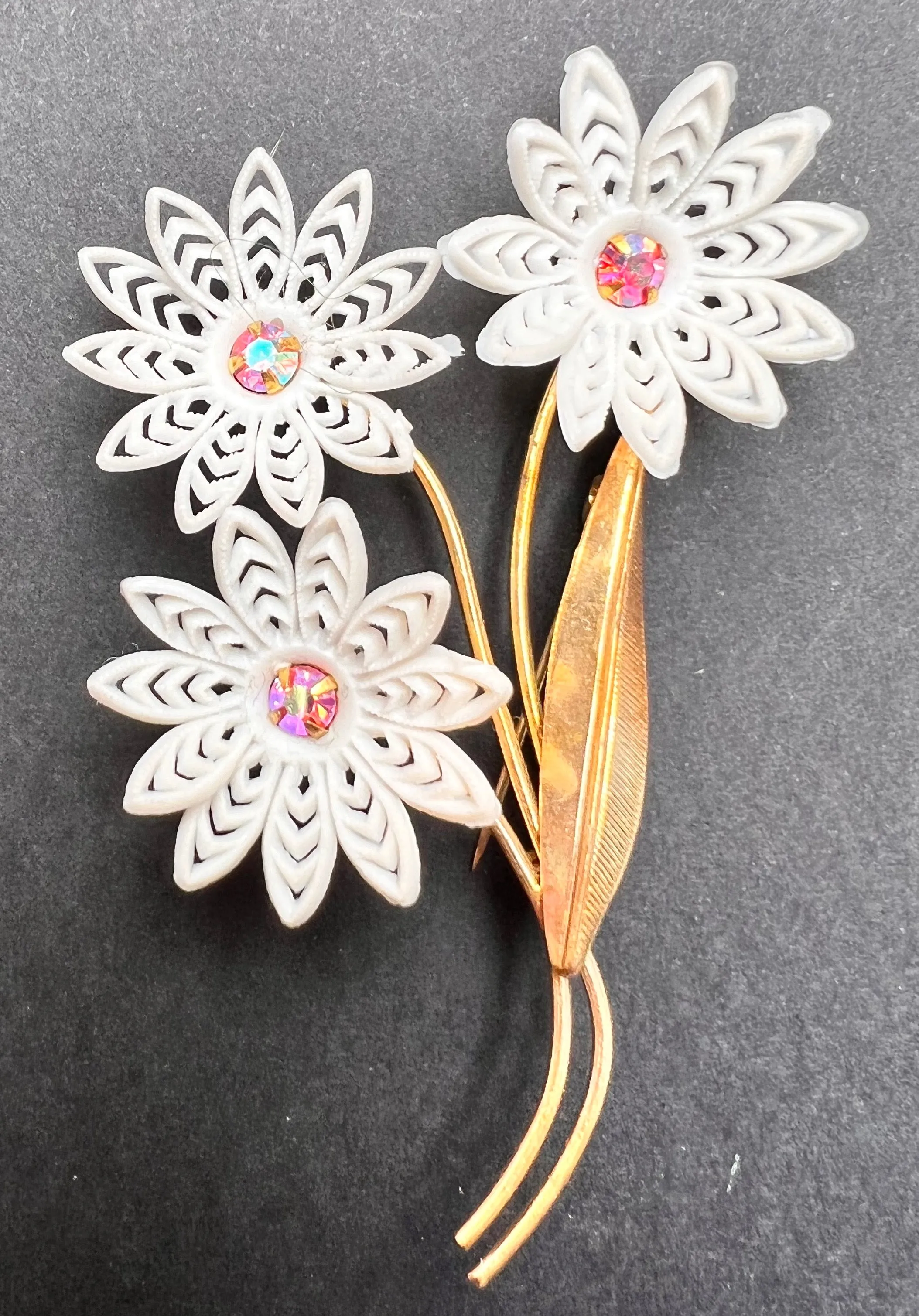 Exuberant Vintage Flower Brooches