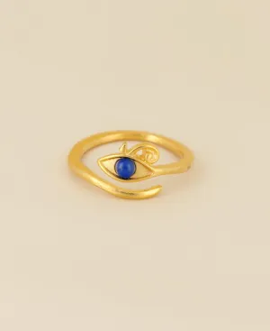 Eye of Horus Ring with Lapis, USA