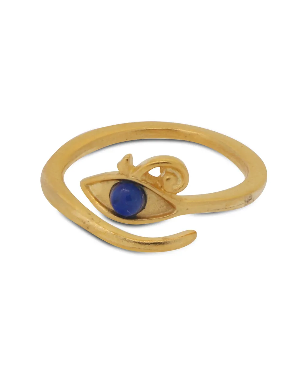 Eye of Horus Ring with Lapis, USA