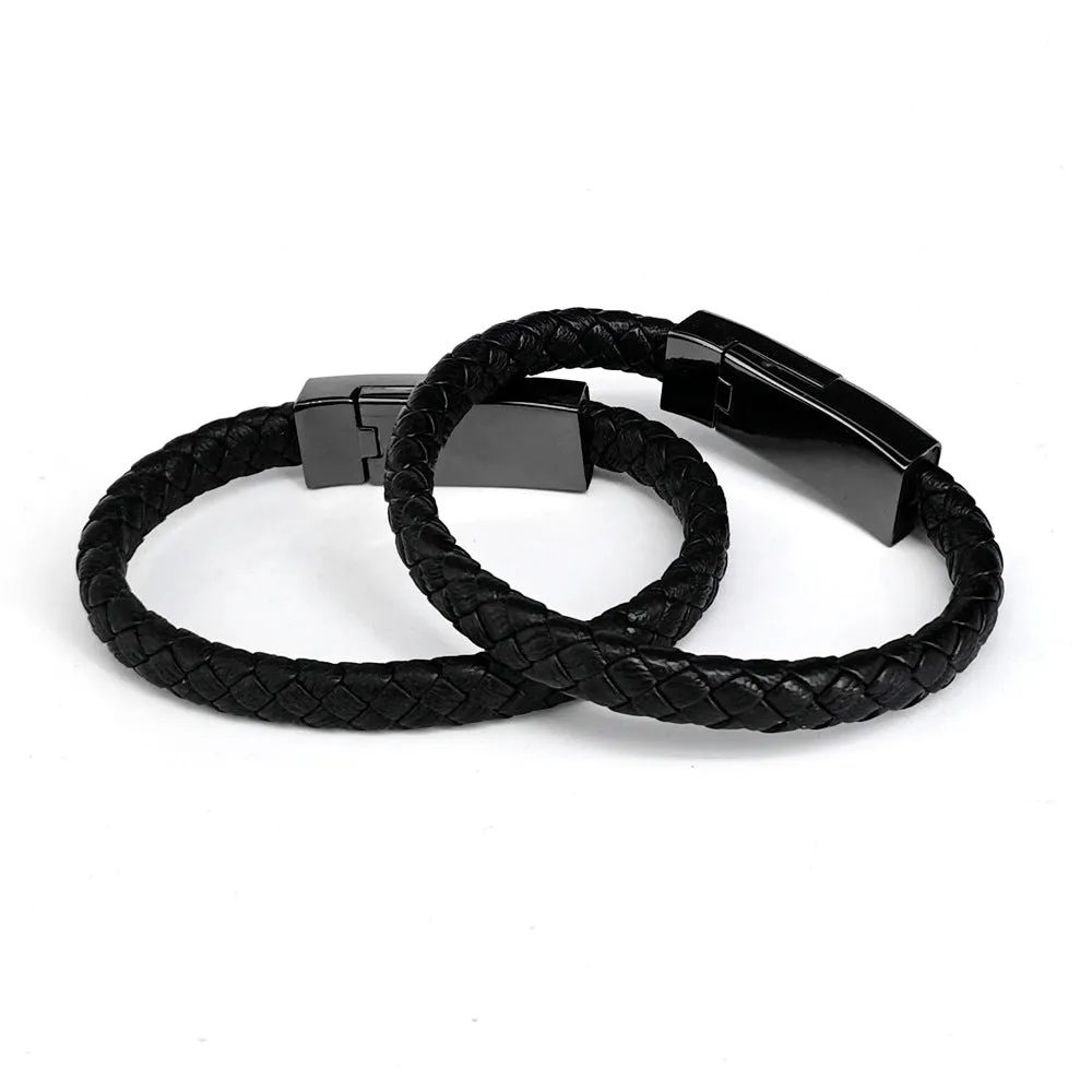 Fashion Unisex Minimalist Geometric Leather Bangles