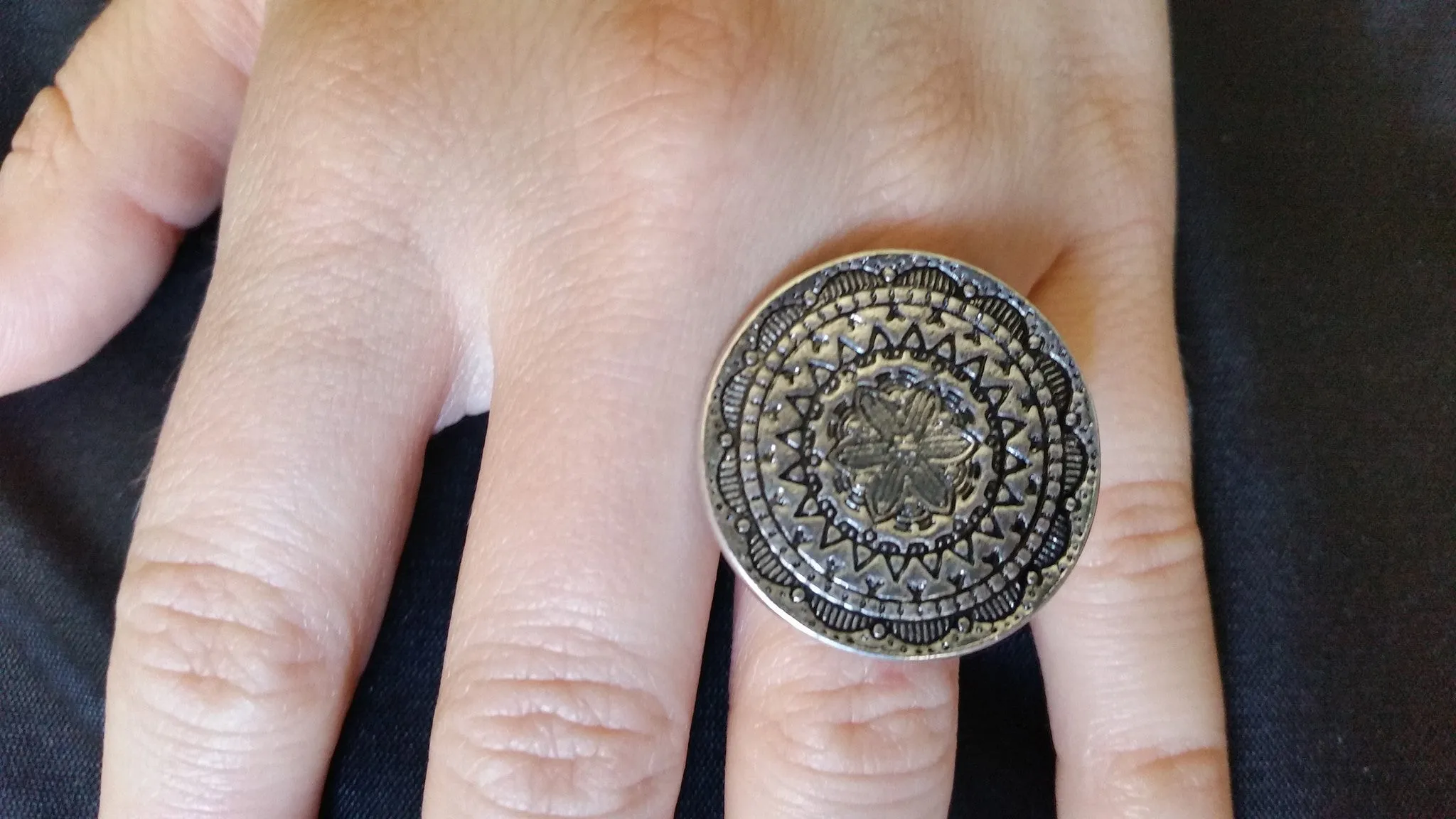 Flower Mandala Gypsy Ring