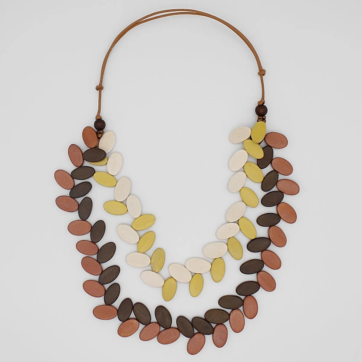 Giada Cocoa Cream Dual Strand Necklace