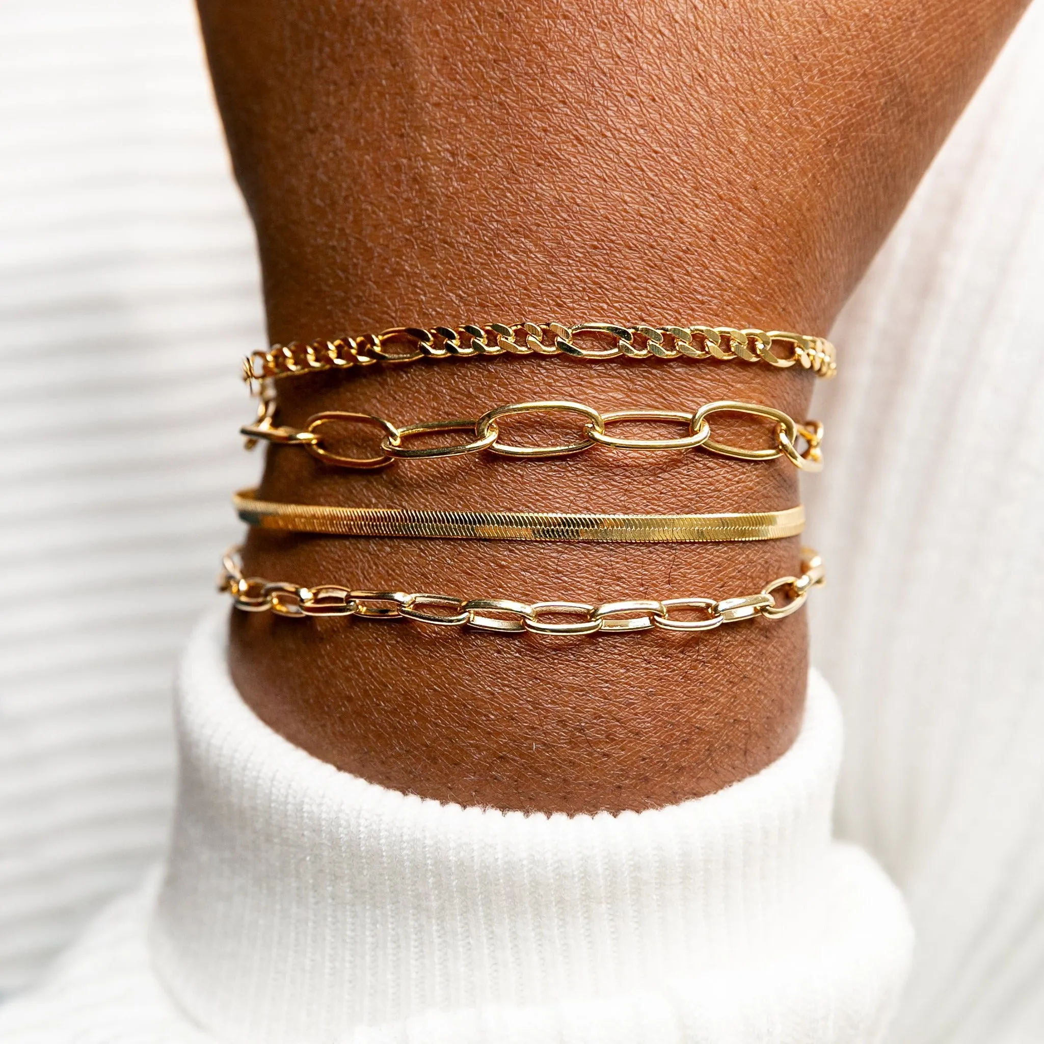 Gigi Herringbone Chain Bracelet