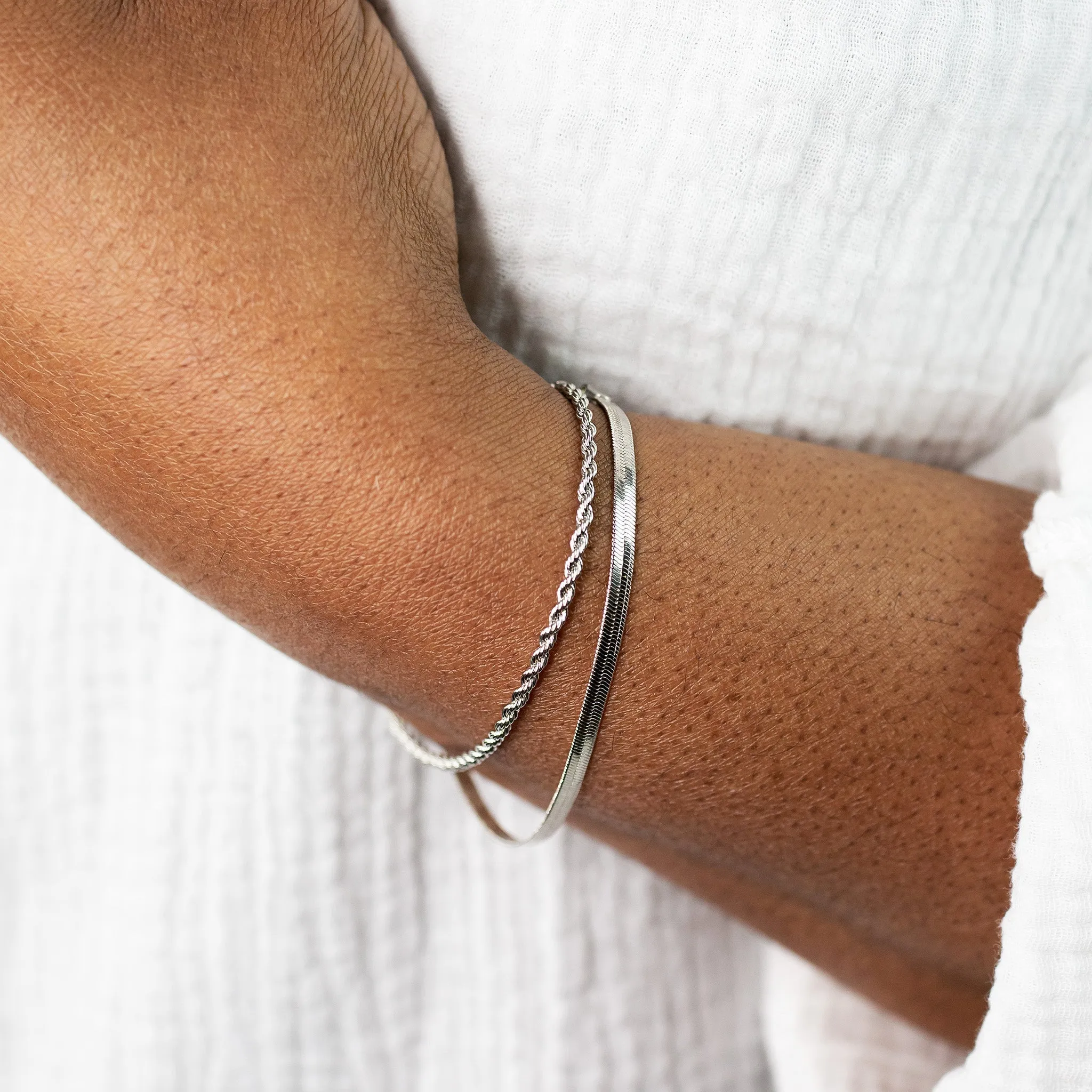 Gigi Herringbone Chain Bracelet