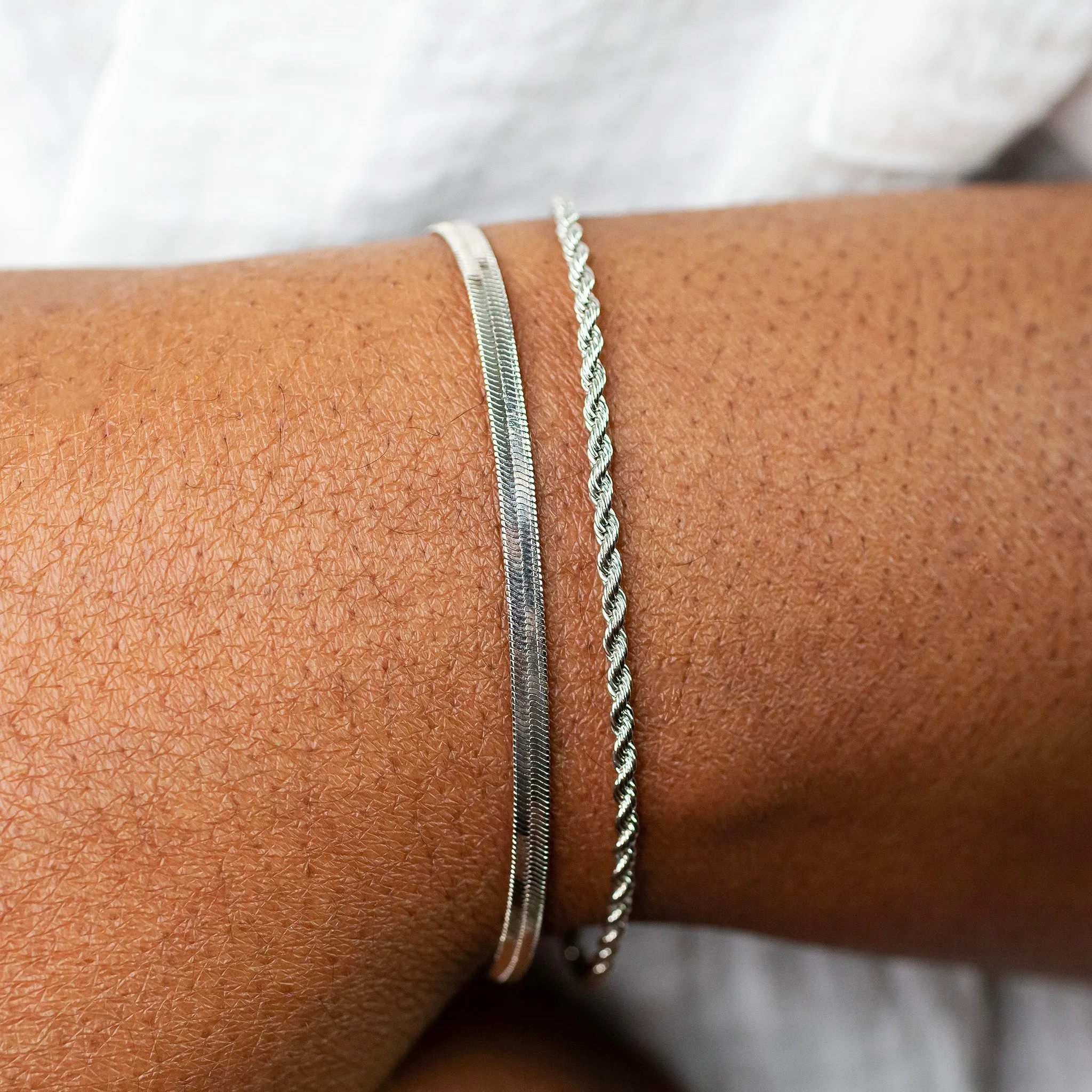 Gigi Herringbone Chain Bracelet