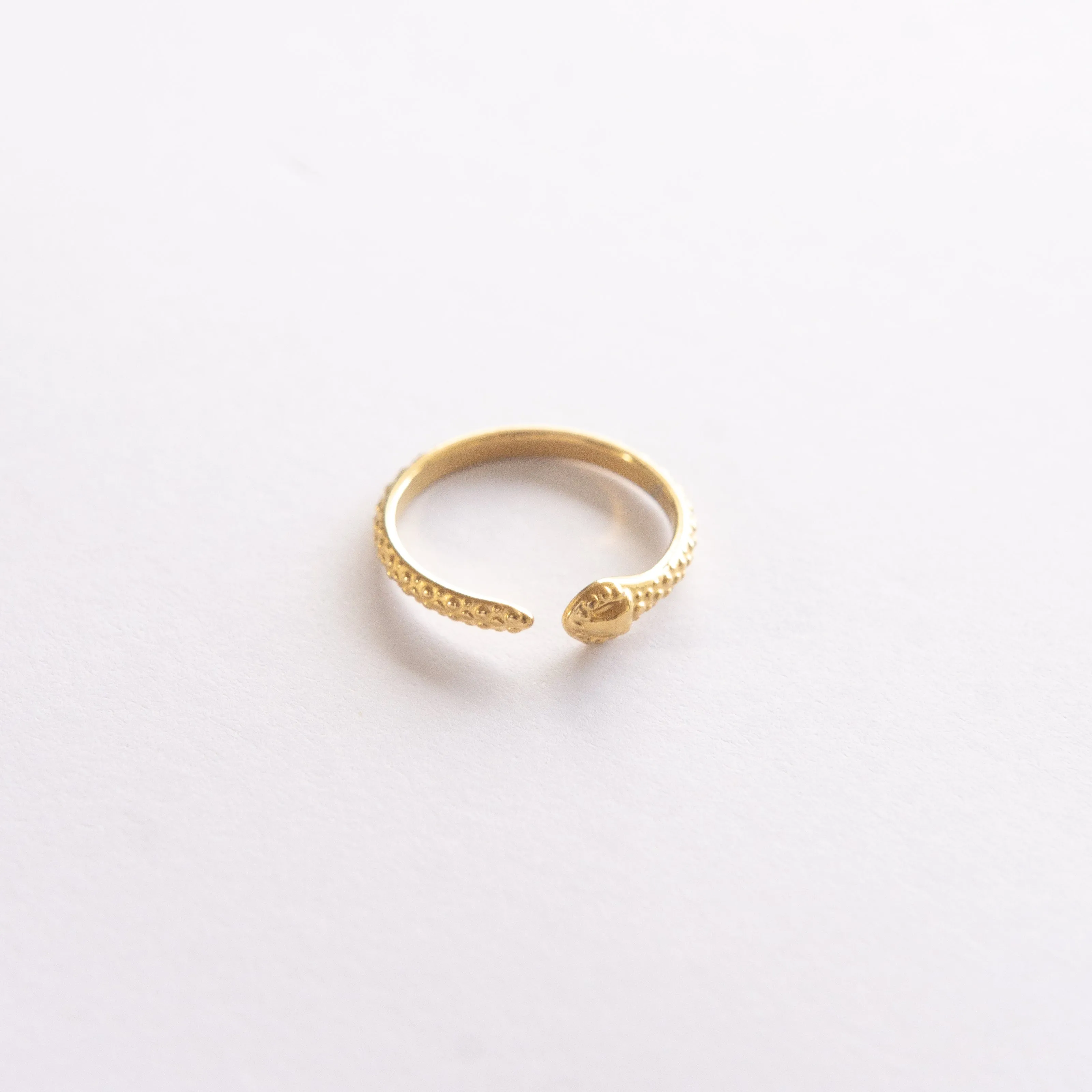 Gold Plated Adjustable Snake Ring