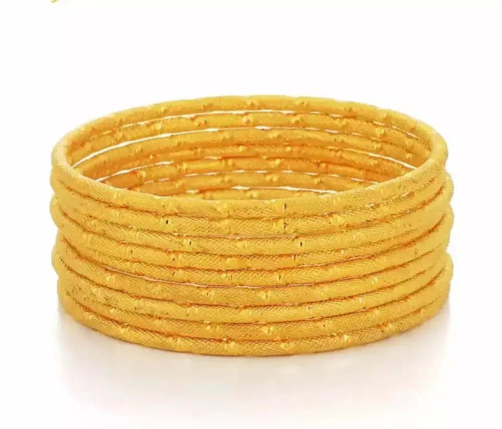 Gold Plated Bangle for women African Dubai Bracelet Wedding Luxury  Jewelry