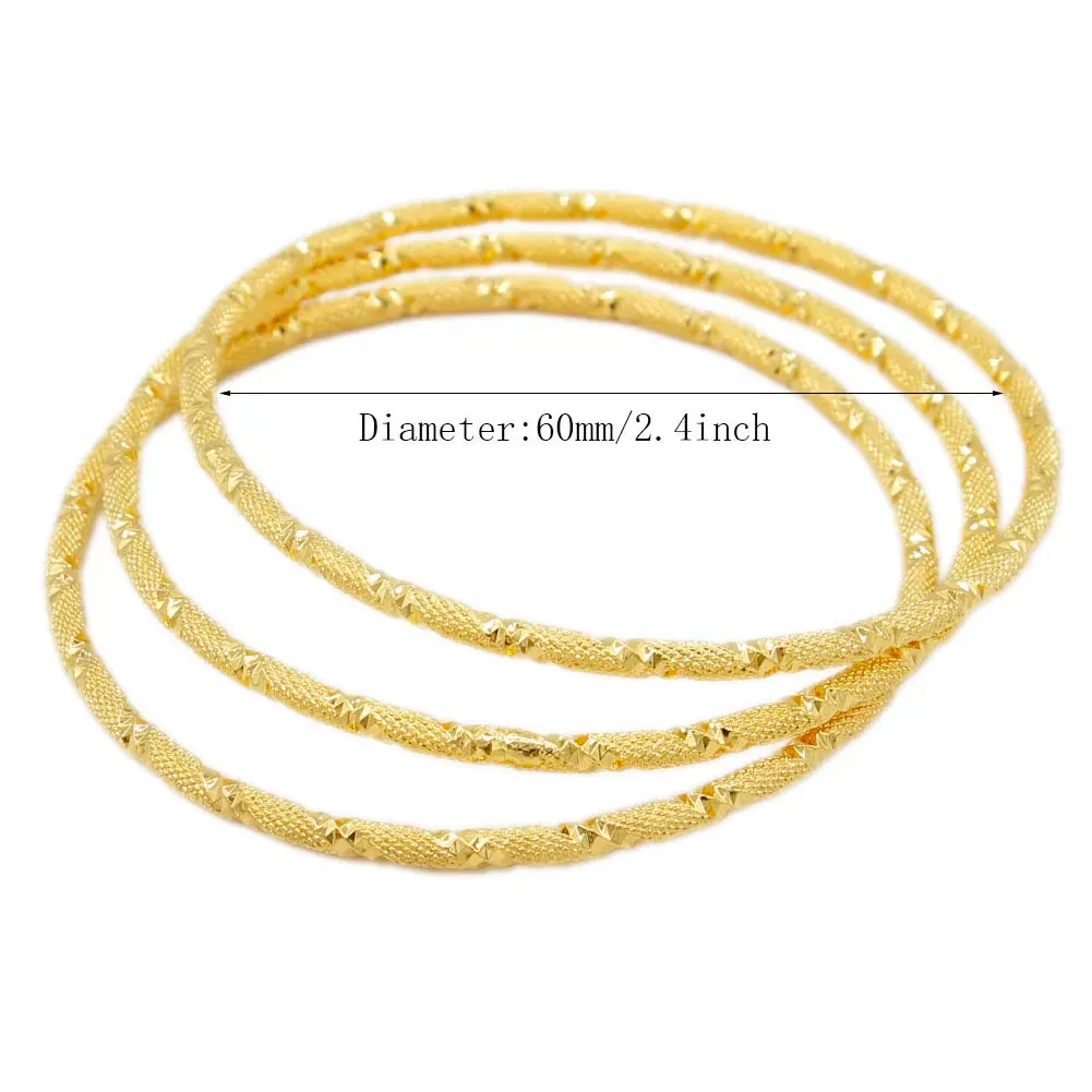 Gold Plated Bangle for women African Dubai Bracelet Wedding Luxury  Jewelry