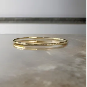 Gold Textured Minimalist Bangle