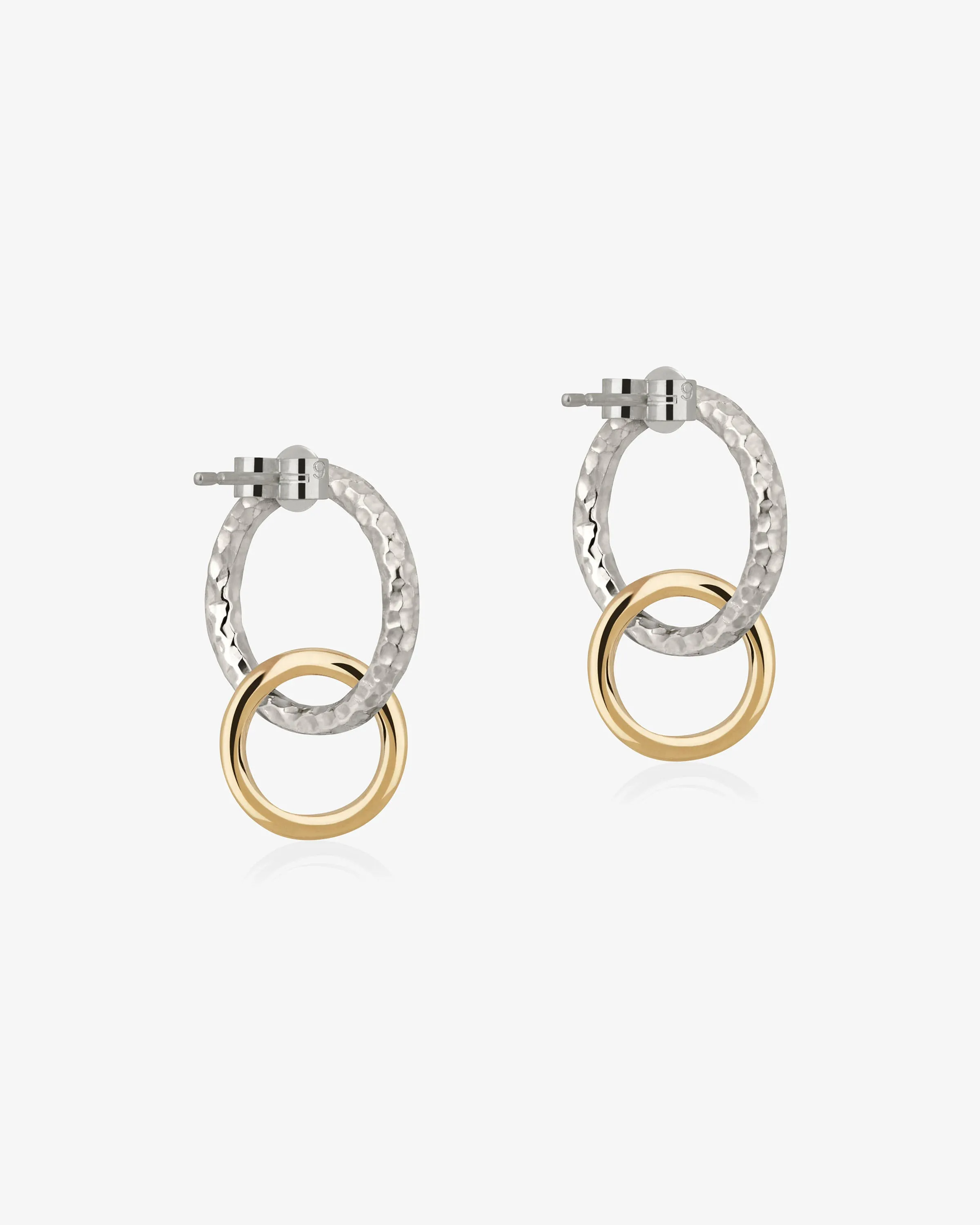 Halo Earrings - Sterling Silver/24 Carat Gold Gilded