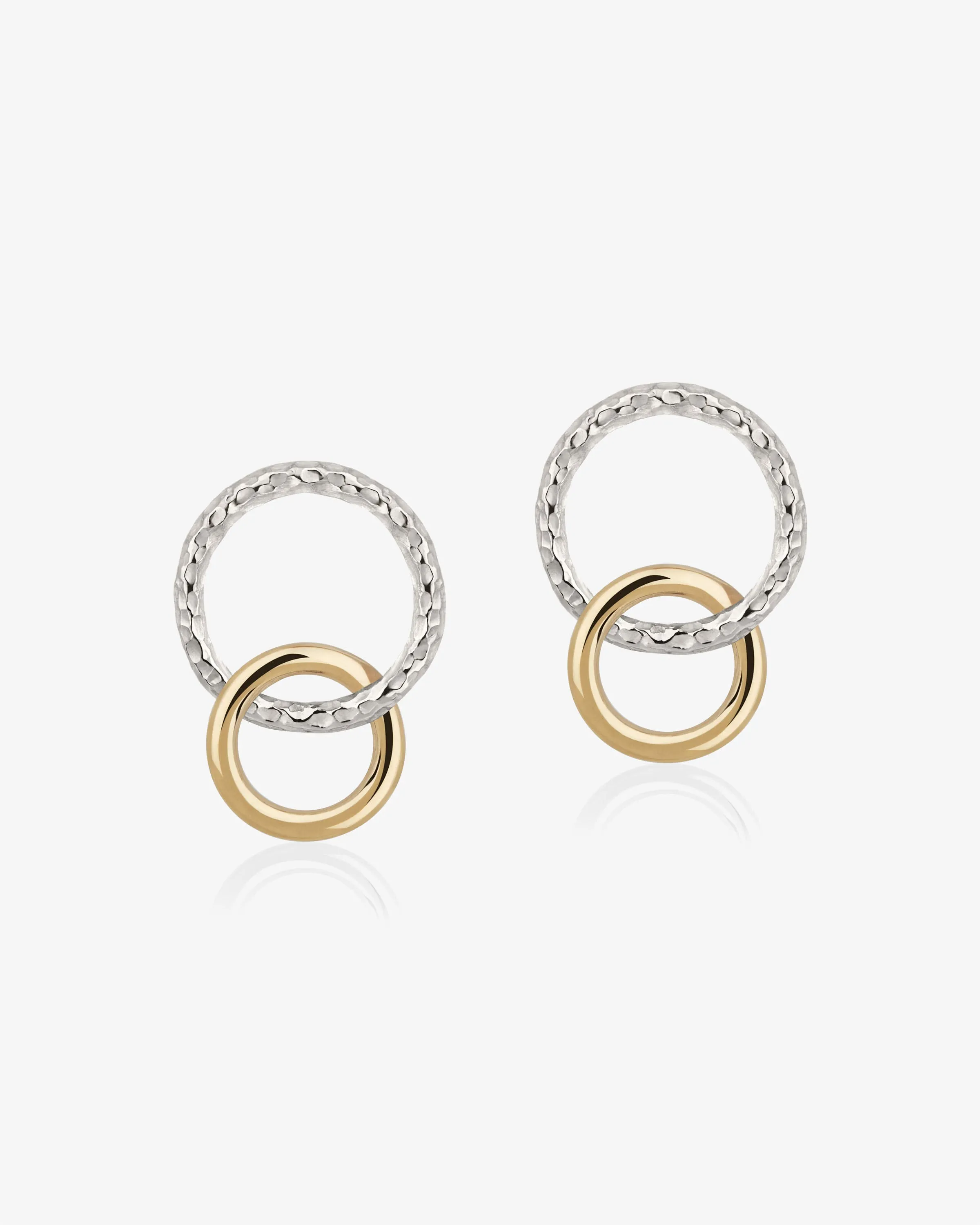 Halo Earrings - Sterling Silver/24 Carat Gold Gilded