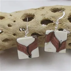 Handmade Cream Artisan Earrings