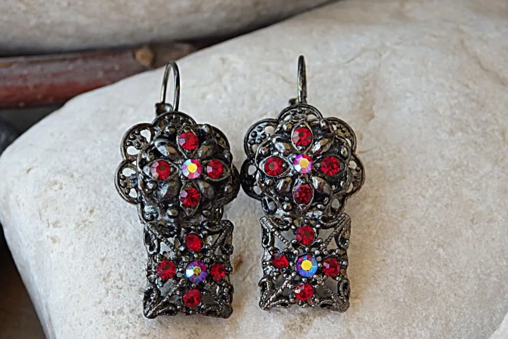 Handmade Red Earrings