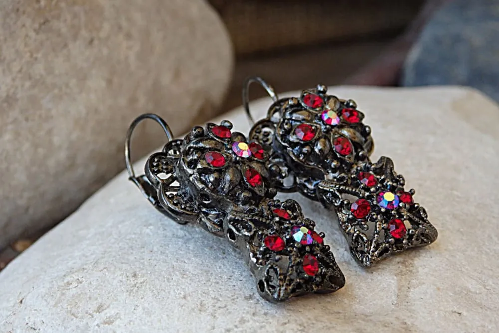 Handmade Red Earrings