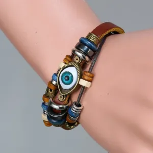 Hot High Quality Evil Eye Jewelry Bracelet 21 Inch Rope Wrap Anchor Bracelet for Women Men Gifts