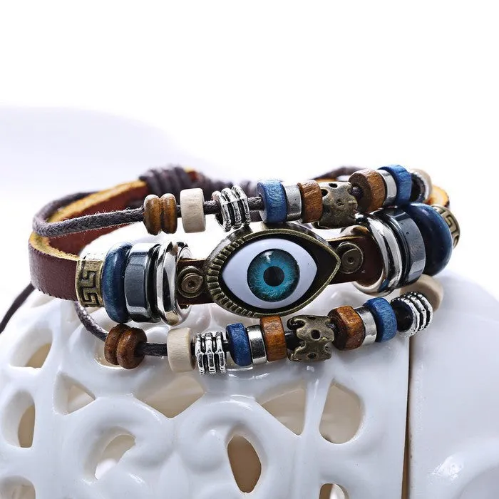 Hot High Quality Evil Eye Jewelry Bracelet 21 Inch Rope Wrap Anchor Bracelet for Women Men Gifts