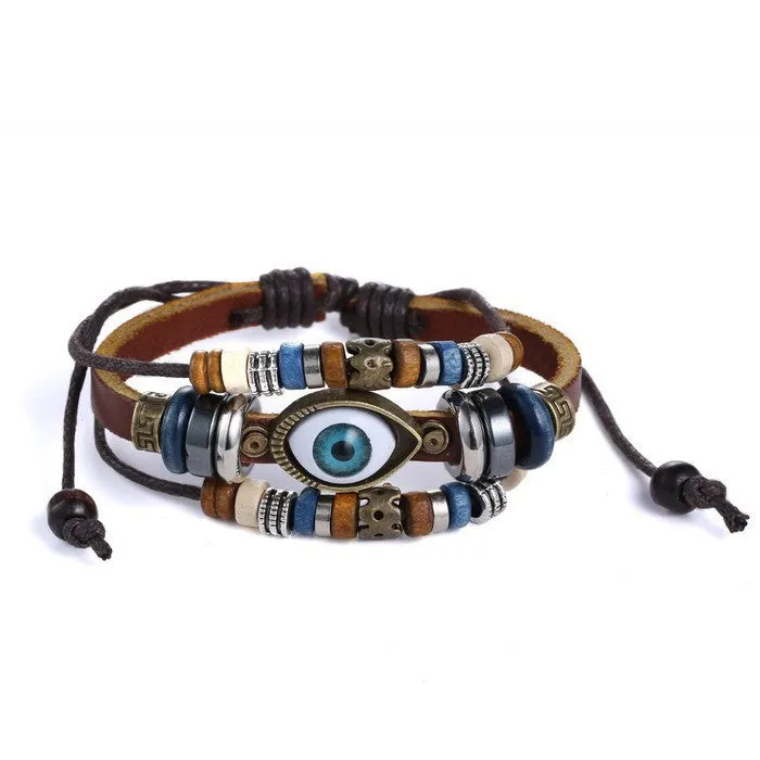 Hot High Quality Evil Eye Jewelry Bracelet 21 Inch Rope Wrap Anchor Bracelet for Women Men Gifts